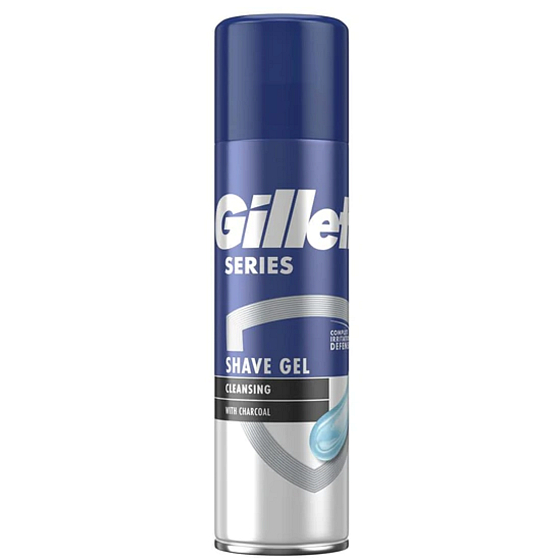 Gillette Series Reinigendes Holzkohle-Rasiergel für Männer 200 ml