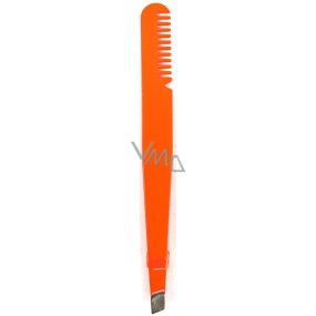 Abgewinkelte Pinzette mit Kamm 10 cm verschiedene Farben