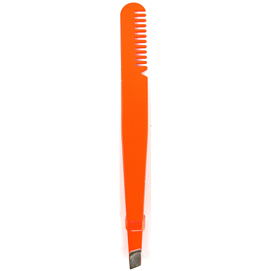 Abgewinkelte Pinzette mit Kamm 10 cm verschiedene Farben