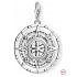 Charm Sterling Silber 925 Maya-Kalender, Karabiner-Verschluss Anhänger am Armband Symbol