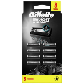 Gillette Mach3 Charcoal náhradní hlavice 8 kusů