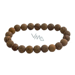 Jaspis Miriam, Sloní kůže, Caligraphy matný náramek elastický přírodní kámen, kulička 8 mm / 16 - 17 cm, kámen pozitivní energie Jaspis Miriam, Sloní kůže, Caligraphy matný náramek elastický přírodní kámen, kulička 8 mm / 16 - 17 cm, kámen pozitivní energie