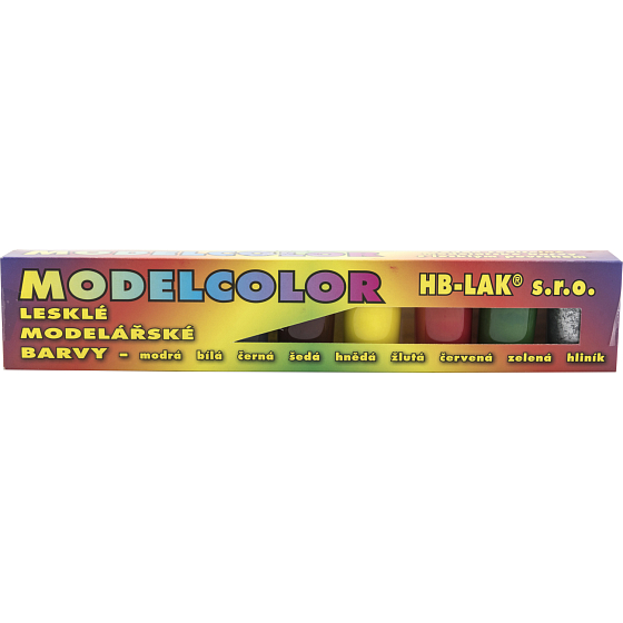 HB-Lak Modelcolor glänzende Modellfarben, Set 9× 20 g