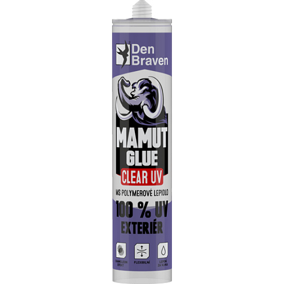 Den Braven Mamut Glue Clear 100 % UV Exteriér transparentes Klebeband, 290 ml
