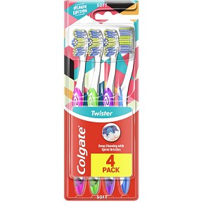 Colgate Twister Design Zahnbürste 4er-Pack