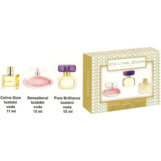 Celine Dion Eau de Toilette 11 ml + Eau de Toilette 15 ml + Eau de Toilette 15 ml, Geschenkset für Frauen