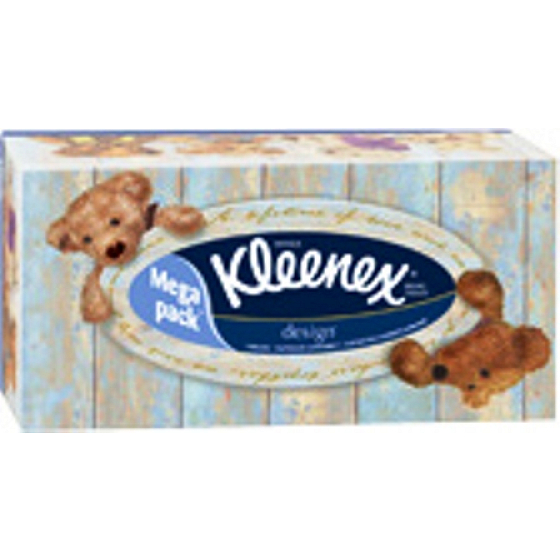 Kleenex Design Box Papiertaschentücher 2-lagig in einer Schachtel mit 130 Stück