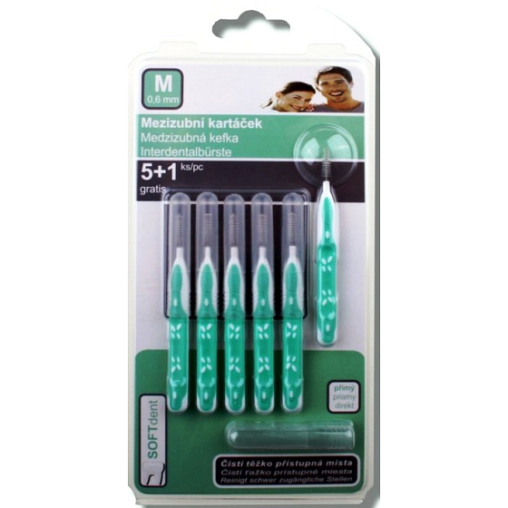 Soft Dent Interdentalbürste gerade M 0,6 mm 6 Stück