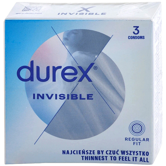 Durex Invisible Extra Dünn Extra Sensitiv Kondome extra dünn, extra sensitiv Nennbreite: 54 mm 3 Stück
