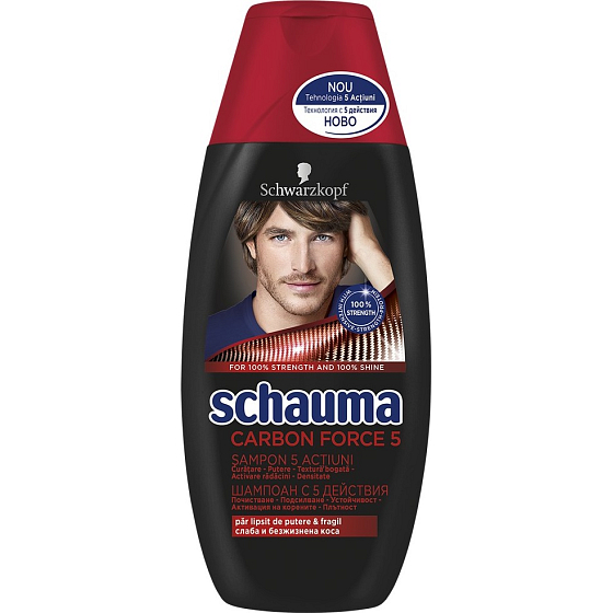 Schauma Men Carbon Force 5 Shampoo für Männer 400 ml