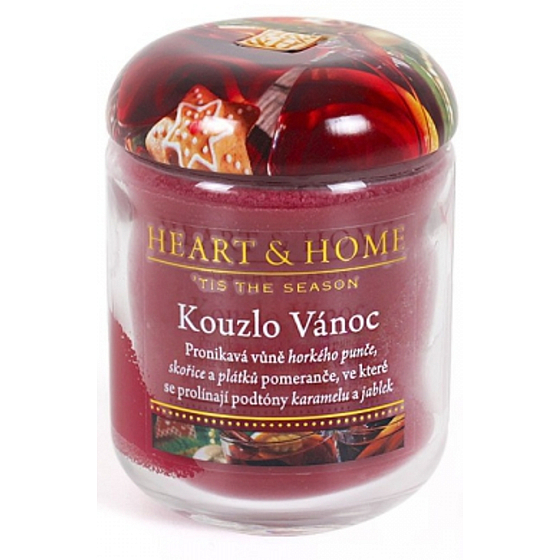 Heart & Home Weihnachtszauber Soja Duftkerze Medium brennt bis zu 30 Stunden 110 g