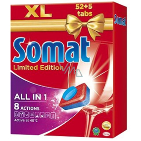 Somat All In 1 8 Actions Tabletten in der Spülmaschine enthalten keine Phosphate, angereichert mit der Stärke von Zitronensäure 52 + 5 Stück