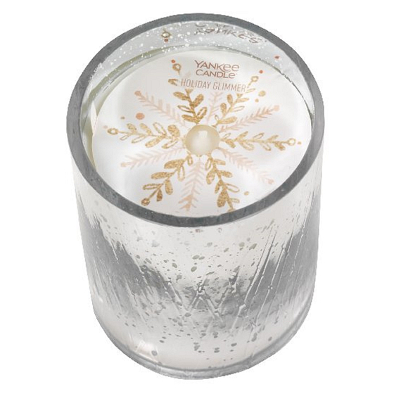 Yankee Candle Holiday Glimmer - Weihnachtsglitter Spezialkollektion Winter Wish Dekor Duftkerze klein 388 g