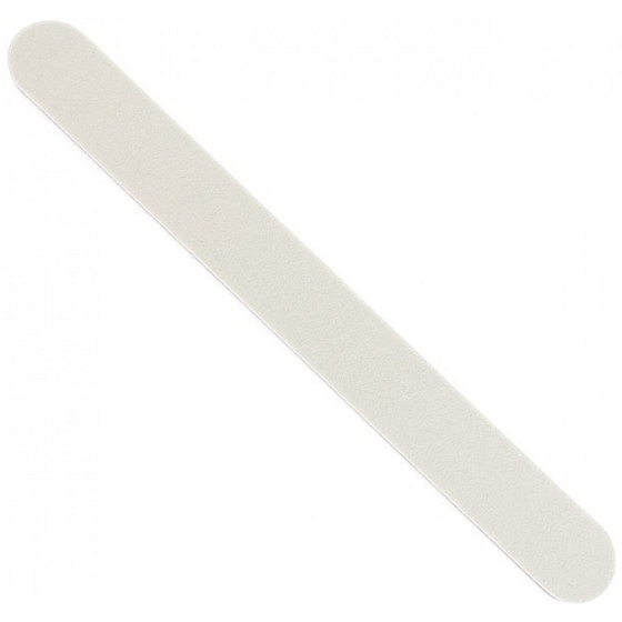 Feile für Nägel, fein, weiß, flach, gerade, 18 cm