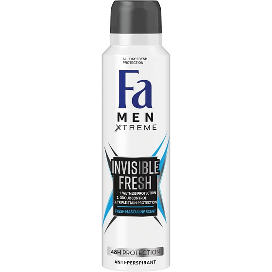 Fa Men Xtreme Invisible Fresh 48h Antitranspirant Deodorant Spray für Männer 150 ml