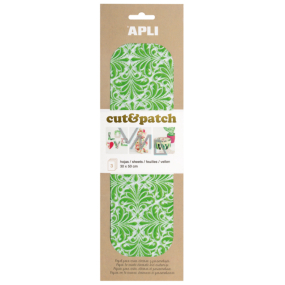 Apli Cut & Patch Papier für Servietten-Technik Grün-weißes Motiv 30 x 50 cm 3 Stück