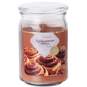 Emocio Cinnamon Roll - Zimtschnecken-Duftkerze Glas mit Glasdeckel 453 g 93 x 142 mm