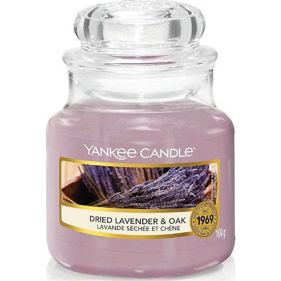 Yankee Candle Getrockneter Lavendel & Eiche Duftkerze Classic kleines Glas 104 g