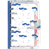 Albi Terminkalender 2023 Transparent mit blauen Wellen 19 x 13,5 x 2,5 cm