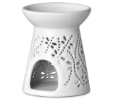 Emocio Aromalampa Keramik weiß mit Libellen 92 x 115 mm