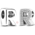 Sterling Silber 925 Alphabet Buchstabe R, Perle für Armband