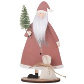 Weihnachtsmann mit LED-Baum 12 x 22 cm