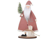 Weihnachtsmann mit LED-Baum 12 x 22 cm