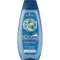 Schauma Shampoo Men 3in1 Meeresmineralien und Aloe Vera, 400 ml