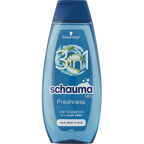 Schauma Shampoo Men 3in1 Meeresmineralien und Aloe Vera, 400 ml