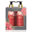 Baylis & Harding Boudoire Tropical Paradise - Tropisches Paradies Flüssigseife für die Hände 300 ml + feuchtigkeitsspendende Lotion für Körper und Hände 300 ml, Kosmetikset für Frauen