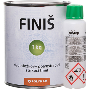 Polykar Finiš Sprühspachtel, zweikomponentiger Polyester + Härter, 1 kg