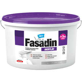 Het Fasadin Fassadenfarbe mit feiner Körnung, weiß, 15 + 3 kg