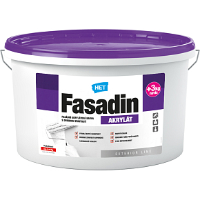 Het Fasadin Fassadenfarbe mit feiner Körnung, weiß, 15 + 3 kg