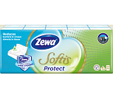 Zewa Softis Protect 4-lagige Papiertaschentücher, 10× 9 Stück