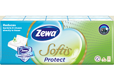 Zewa Softis Protect 4-lagige Papiertaschentücher, 10× 9 Stück