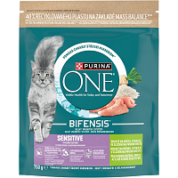Purina ONE Bifensis Sensitive Granulat für Katzen mit Truthahn und Reis, 750 g