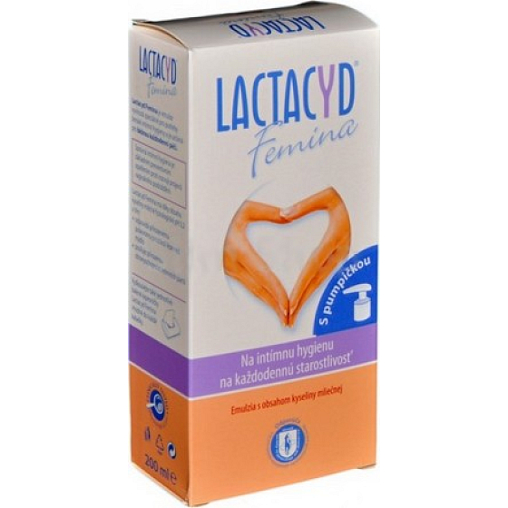 Lactacyd Femina Reinigungsemulsion für die Intimhygiene mit einer 200 ml Pumpe