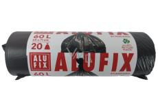 Alufix Müllsäcke schwarz, 10 µ, 60 Liter, 64 x 71 cm, 20 Stück