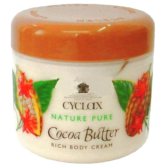 Cyclax Nature Pure Cocoa Butter regenerierende und feuchtigkeitsspendende Körpercreme, angereichert mit 300 ml Kakaobutter