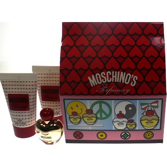 Moschino Glamour Eau de Parfum für Frauen 5 ml + Körperlotion 25 ml + Duschgel 25 ml, Geschenkset