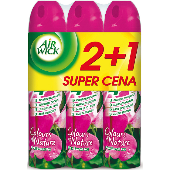 Air Wick Pink Mediterrane Blumen 4in1 Lufterfrischer Spray 3 x 240 ml