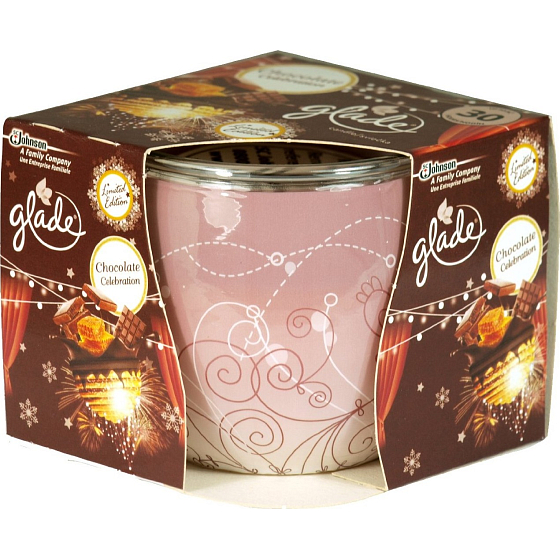 Duftkerze Glade by Brise Chocolate Celebration in Glas, Brenndauer bis zu 30 Stunden 120 g