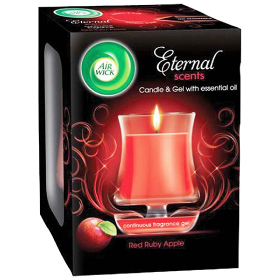 Air Wick Ewige Düfte Rubinrote Äpfel Duftkerze in Glas 130 g