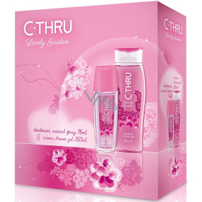 C-Thru Lovely Garden parfümiertes Deodorantglas für Frauen 75 ml + Duschgel 250 ml, Kosmetikset