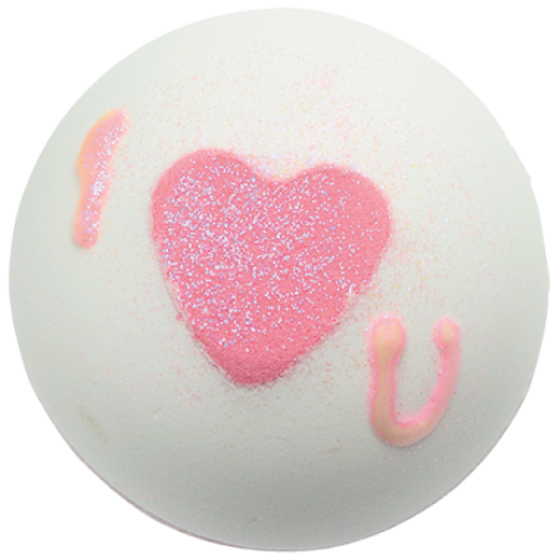 Bomb Cosmetics Glitzerndes Herz - Herz, das glitzert Funkelnder Badeballist 160 g
