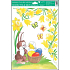 Fensterfolie ohne Klebeecke traditionelle Ostermotive Narzissen 37 x 26 cm