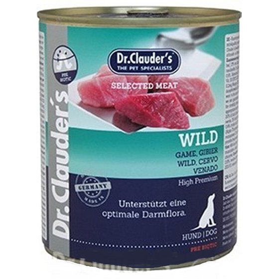 DR. Clauders Wild Game komplettes Super Premium Futter 96% Fleisch für erwachsene Hunde 800 g