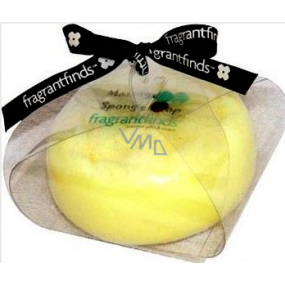 Duftende Love You Glycerin-Massageseife mit einem Schwamm, gefüllt mit dem Duft von Dior J Adore Parfüm in gelb-beige 200 g