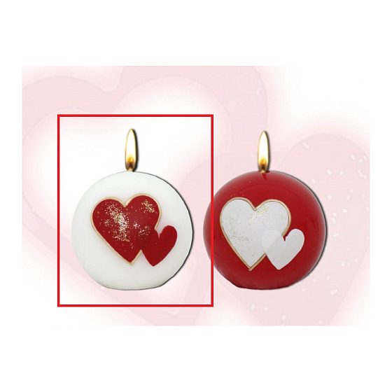 Lima Heart Duftkerze weiß C Kugel 60 mm 1 Stück