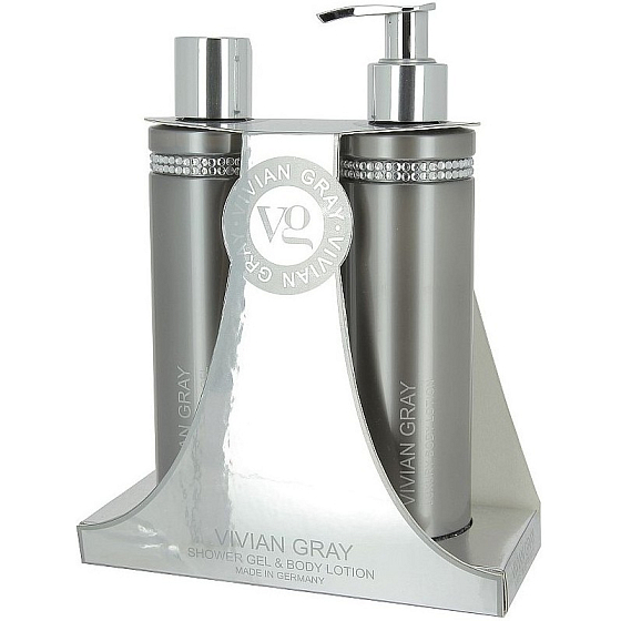Vivian Grey Crystal Grey Körperlotion 250 ml + 250 ml Duschgel, Kosmetikset